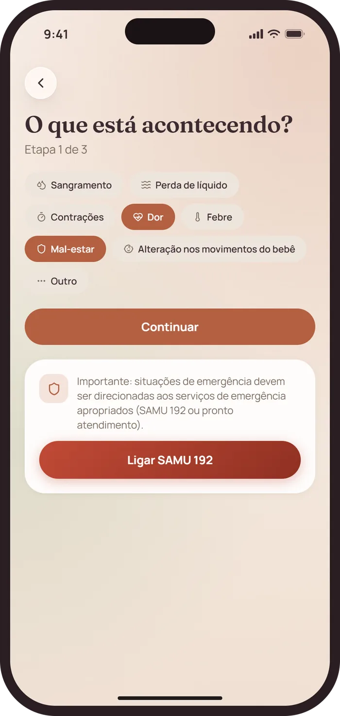 Tela Preciso de atendimento