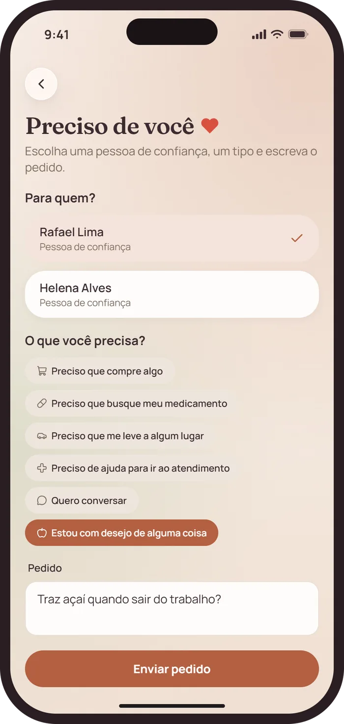 Tela Preciso de você